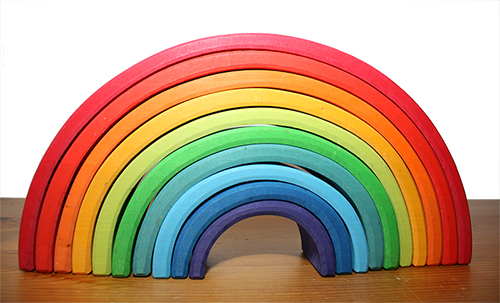 Regenbogen Spielzeug Kinder Holz